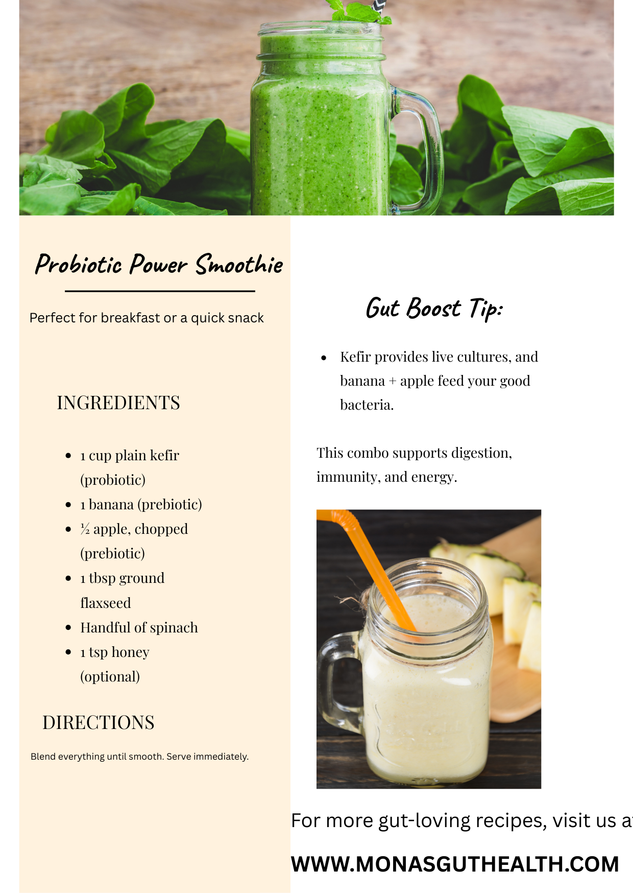 Probiotics smoothie